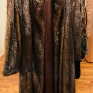 Full length MAHOGANY MINK Fur Coat